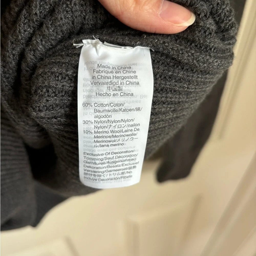 J. Crew Mercantile Gayle Bow-neck Sweater in Charcoal Gray Crewneck Knit Preppy